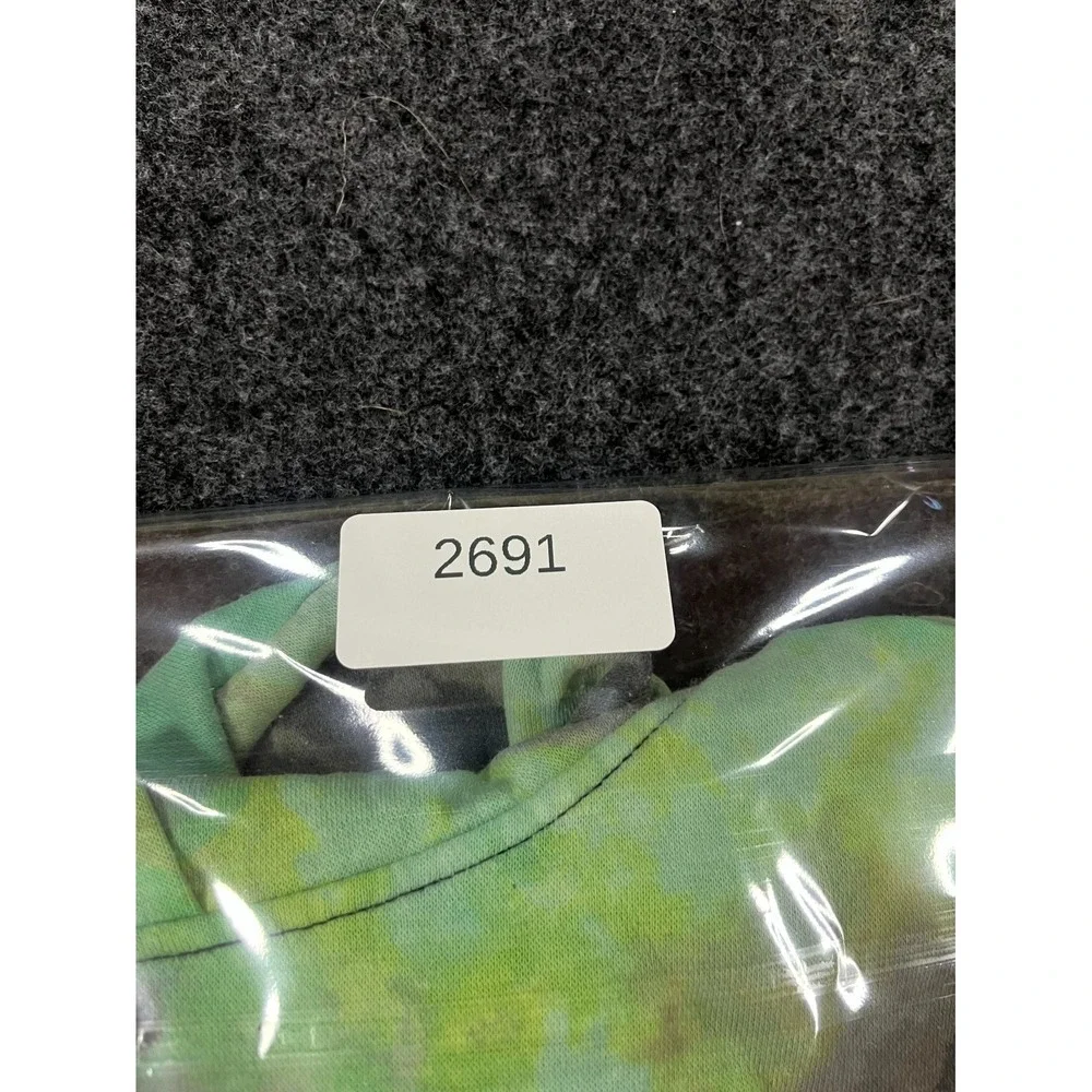 Justice Hoodie Girls S(7/8) Multi Cotton Tie Dye Glitter Logo Lined Pullover